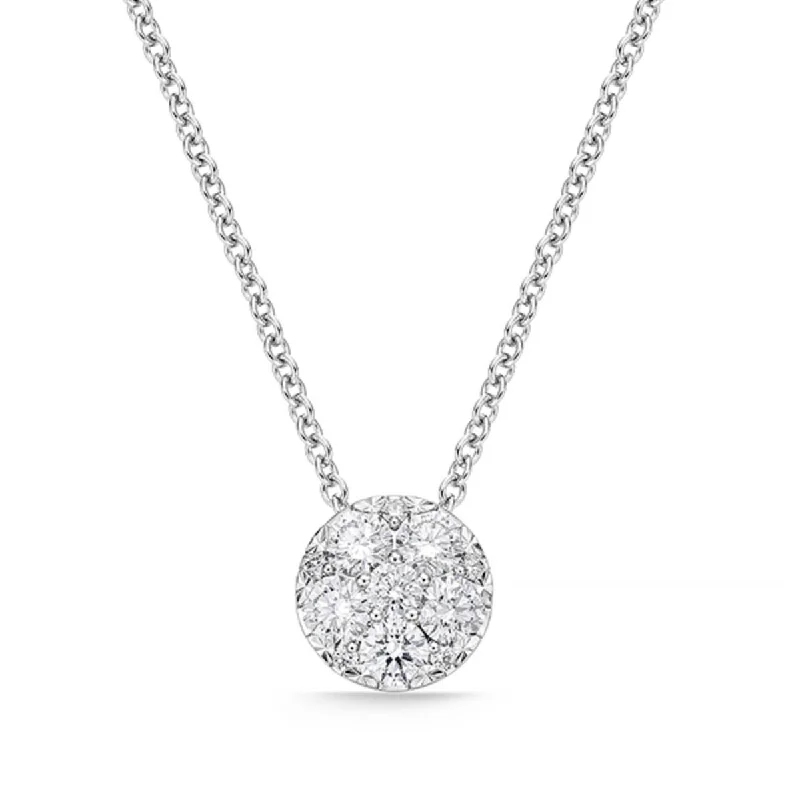 Stunning necklaces and pendants with aquamarine stones for a serene effect-Memoire Harmony Diamond Necklace in 18kt White Gold (3/8ct tw)