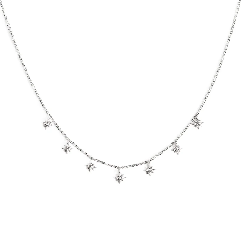 Necklaces and pendants with infinity love symbols for an eternal, romantic gesture-Mini Polar Stars Silver Necklace