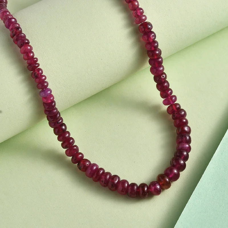 Necklaces and pendants with infinity love symbols for an eternal, romantic gesture-Niassa Ruby Beaded Necklace