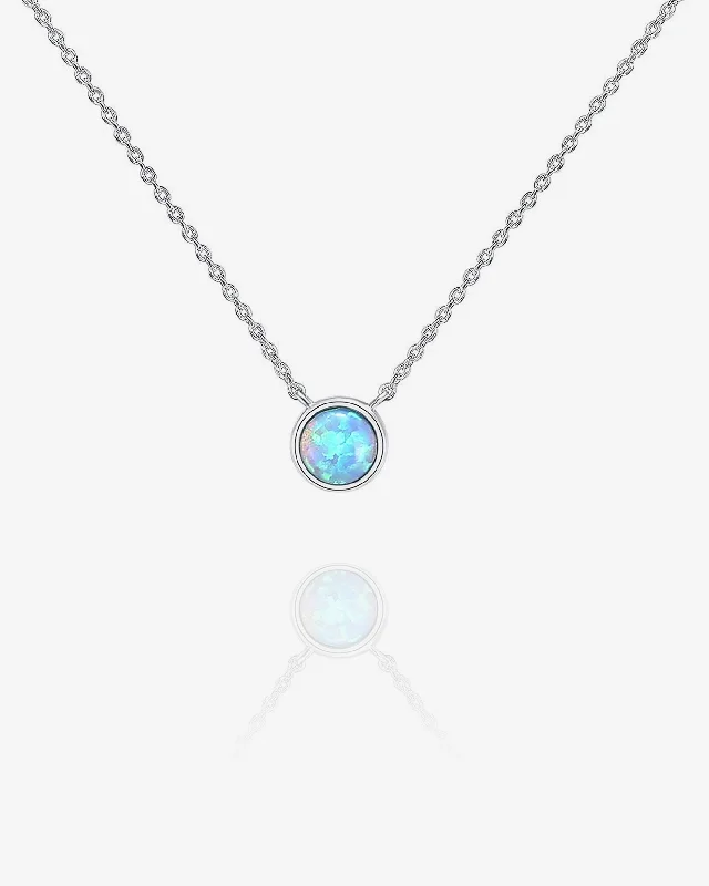 White Gold Blue Opal