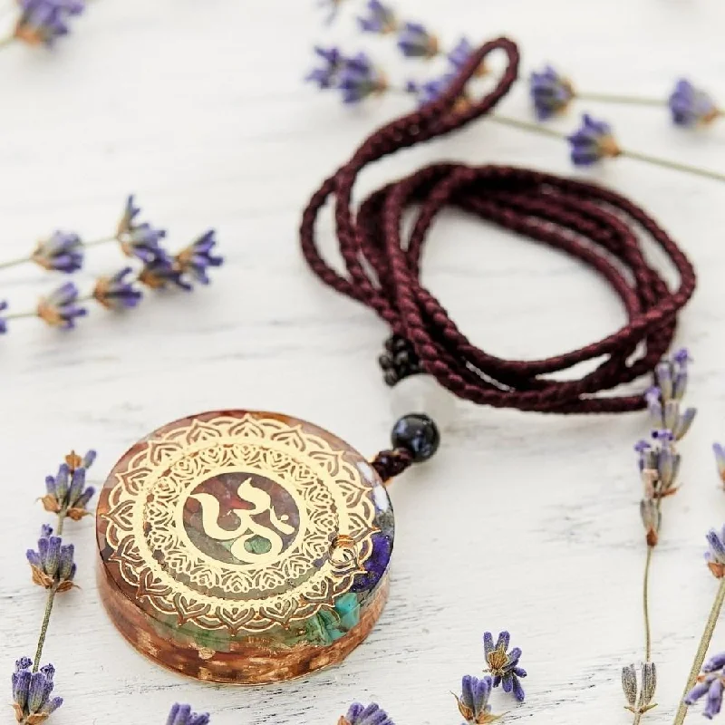 Personalized necklaces and pendants with coordinates for a meaningful location-based gift-Orgone EMF Protection Necklace