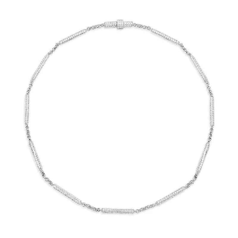 Best necklaces and pendants with matching rings for a coordinated jewelry set-Paved Dainty Choker - silver