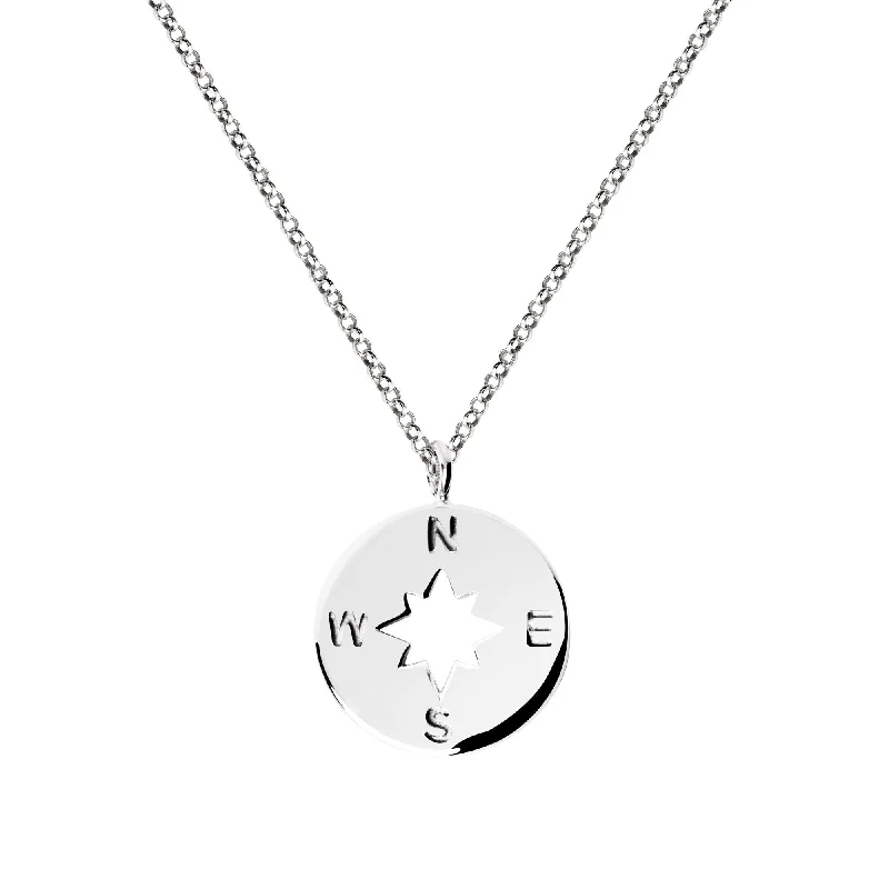 Best necklaces and pendants with adjustable chains for a customizable fit-Rose des Vents Silver Necklace