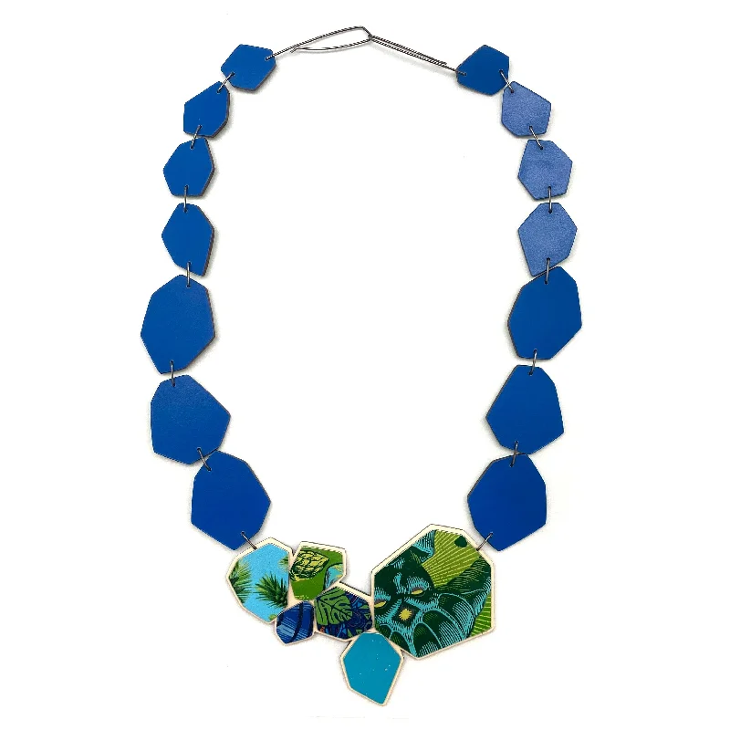 Beautiful necklaces and pendants with diamond-encrusted designs for maximum sparkle-Royal Blue Geometric Necklace