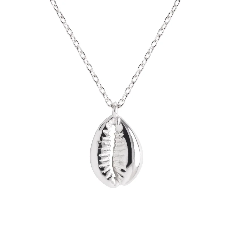 Best necklaces and pendants with rose gold for a warm and romantic appeal-Seashell Silver Necklace