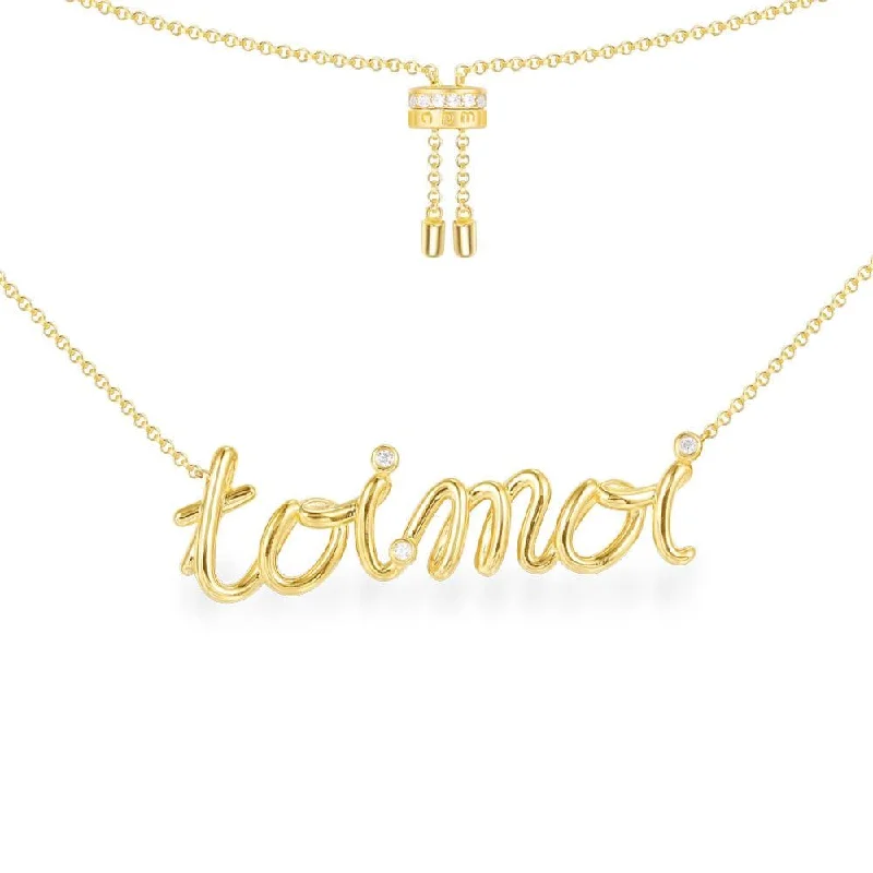 Best necklaces and pendants with emerald gemstones for a rich, sophisticated design-Toi Moi Adjustable Necklace - Yellow Silver