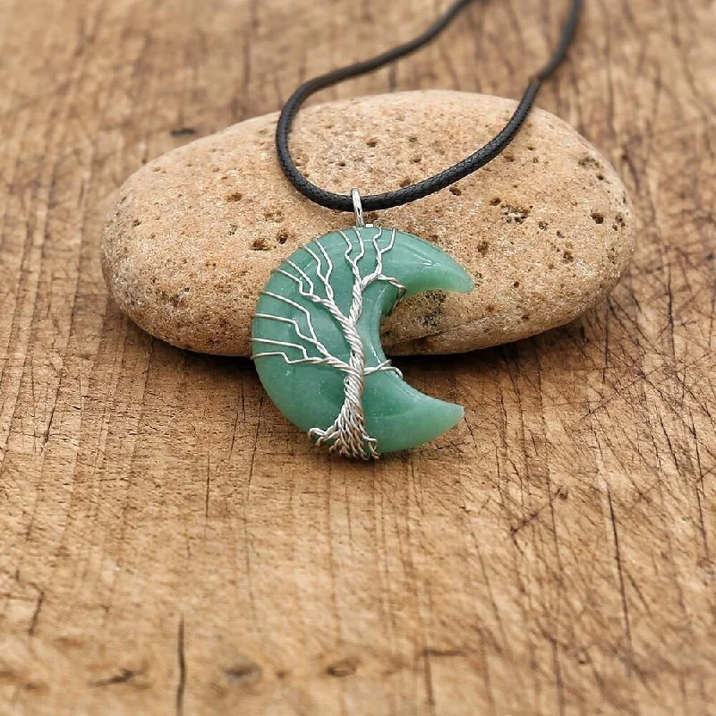 Best necklaces and pendants with matching rings for a coordinated jewelry set-Tree of Life Moon Magic Necklace